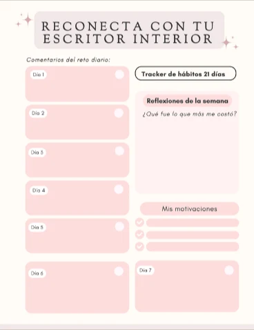 Portada del bono Tracker de hábitos de escritura