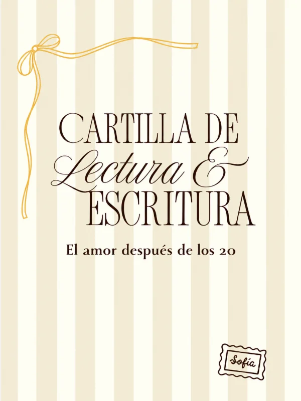 Portada de la cartilla de lectura y escritura El amor después de los 20