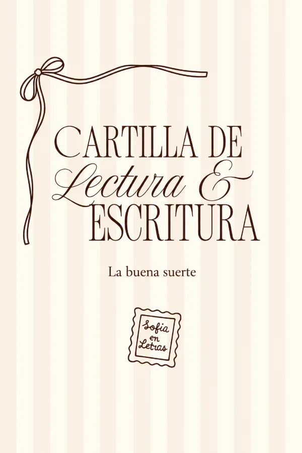 Portada de la cartilla de lectura y escritura La buena suerte